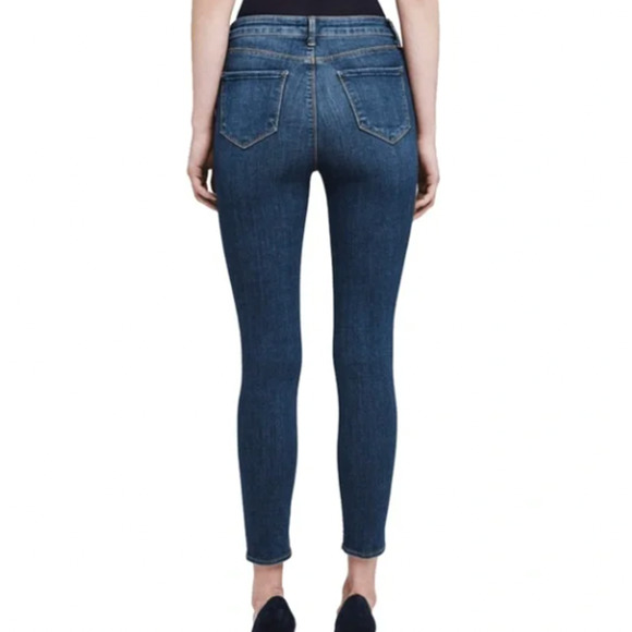 L'Agence Margot Skinny High Rise in Dark Vintage Wash - Picture 2 of 11